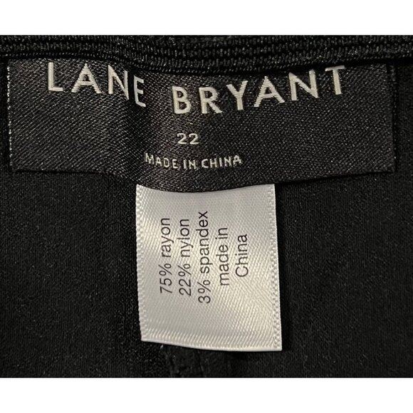 Lane Bryant Black Slim Capri Crop Faux Pockets Size 22 Plus New - Picture 6 of 8